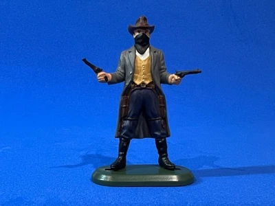 BRITAINS DEETAIL MASKED STANDING COWBOY BANDIT DARK GREEN BASE #2 - image 1 of 3