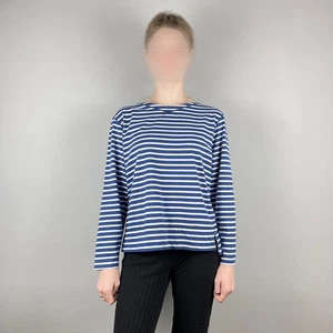 Alex Mill Womens Blue Striped Cotton Long Sleeve T-Shirt – Size M - Picture 1 of 11