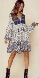 Mini Vestido Boho Floral Spell & The Gypsy Collective Talla L AU 12 Elle - Imagen 1 de 14