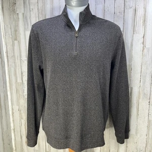 Jos A Bank Reserve Brown Long Sleeve 1/4 Zip Pullover Sweater Men's Sz L.    ST1 - Picture 1 of 8