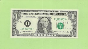 1995* ..UNCIRC $1  I 1625 3775 *  .... 1995 $1  I-*       STAR NOTE - Picture 1 of 2