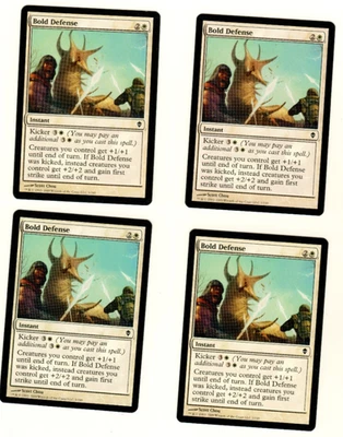 Set Of 4 Bold Defence Zendikar 3/249 Common Magic the Gathering MTG Card - Image 1 of 4