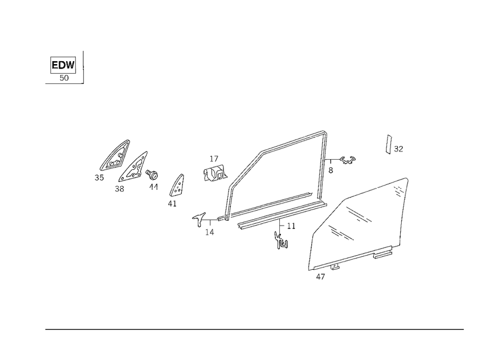 Ventana de manivela original Mercedes-Benz 126-720-21-18 Foto 1 de 1