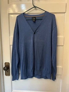 Jos. A. Bank Signature Collection Men Sz XL Pima Cotton Cardigan Sweater Blue - Picture 1 of 6