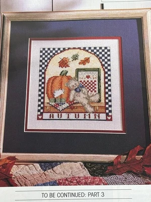 Leisure Arts Autumn Harvest Counted Cross Stitch Pattern Pages From Book - Image 1 of 4