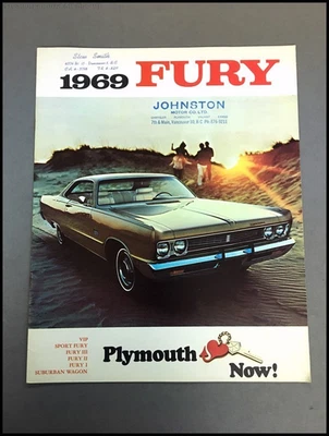 1969 Plymouth Fury Canada Car Sales Brochure Catalog - VIP III Sport Convertible Foto 1 de 4