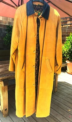 Global Identity G111 Mens Leather Trench Coat XL - Image 1 of 4