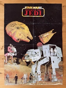 STAR WARS Vintage Poster 1983, Beidseitig bedruckt. Guter Zustand! AT-AT, Falcon - Bild 1 von 16