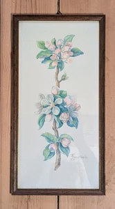 Eduard Trautwein : Blütenzweig - Zeichnung  - Wolfach Schiltach - handsigniert - Bild 1 von 4