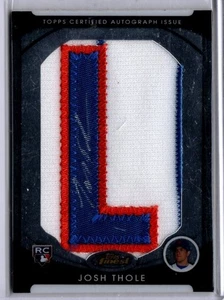 2010 Topps Finest Baseball Letter Patch Josh Thole ROOKIE AUTO METS 268/284 - Bild 1 von 2