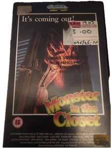 MONSTER IN THE CLOSET VHS Video - BIG BOX EX RENTAL HORROR / COMEDY VIDEO - Picture 1 of 12