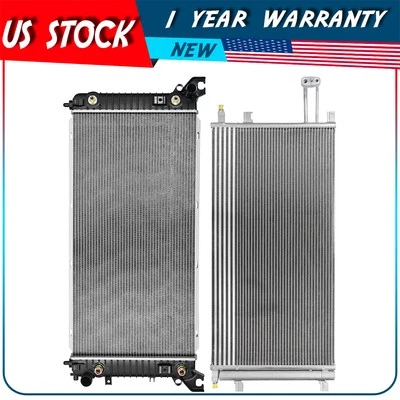 Radiator and AC Condenser Kit For 2015-2016 Cadillac Escalade GMC Yukon XL Foto 1 de 4
