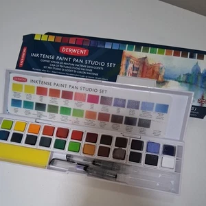 Derwent Inktense Watercolor Paint Pan Studio 24 Color SET Nearly New - Picture 1 of 6