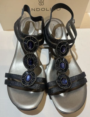 Sandalias BANDOLINO B-Flexibles Joyas Brillantes Mujer 10M Púrpura NUEVAS en caja Foto 1 de 4