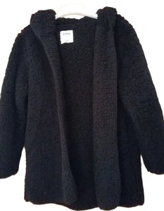 Victoria's Secret PINK hooded black cosy sherpa fleece, barely used, one size - Picture 1 of 3