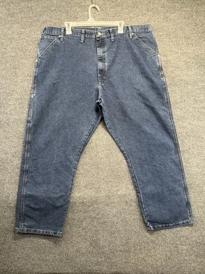 Wrangler Carpenter Jeans Men 44x30 Relaxed Straight Dark Wash Denim Pants - Image 1 of 4