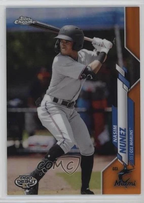 2020 Topps Pro Debut Chrome Orange Refractor /25 Nasim Nunez #PDC-31 - Image 1 of 2