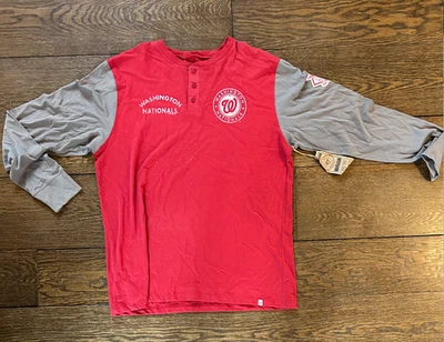 华盛顿国家 47 品牌长袖亨利 - 男式 XL — 第 1/2 张图片