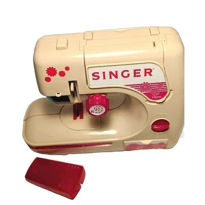 Child's Singer Sewing Machine Vintage White and Red Collectible - Image 1 of 4