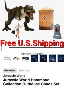 Jurassic Park World SDCC Out House Chaos T Rex Tyrannosaurus Dinosaurier Figur Set - Bild 1 von 6