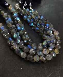 8" Labradorite Faceted Onion Shape Beads Natural AAA+ Blue Flashy Labradorite
