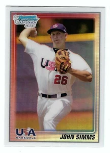 Bowman Chrome John Simms 2010 refractor EE. UU. #/500 Texas - Imagen 1 de 3