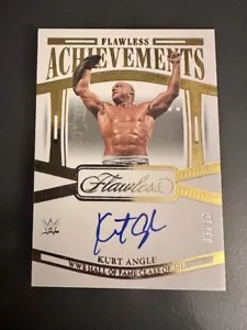 2024 Panini Flawless WWE Kurt Angle "Flawless Achievements" Gold Auto #3/10 - Picture 1 of 3