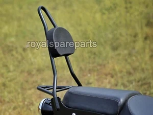 "Sissy Bar With Backrest, Black" Fit For Royal Enfield Meteor 350 - Picture 1 of 5