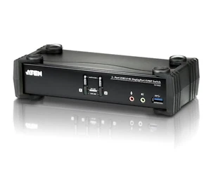 Conmutador KVMP ATEN CS1922 2 puertos USB 3.0 4K DP con cables - NUEVO (caja dañada) - Imagen 1 de 13