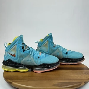 Mens Nike LeBron 19 Christmas Polarized Blue Athletic Basketball Sneakers Size 9 - Picture 1 of 14