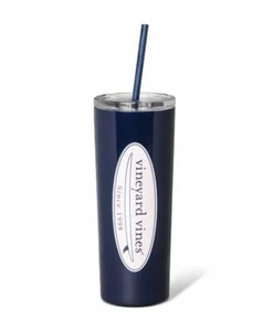 Vineyard Vines for Target Logo Portable Lidded Cup Tumbler Navy/Pink 22.5oz  - Picture 1 of 1