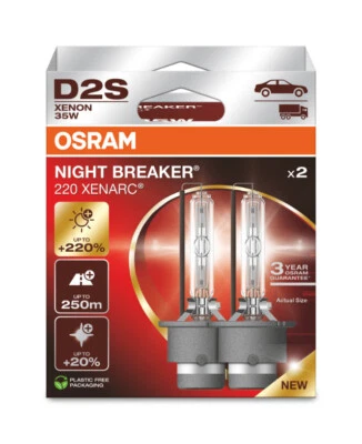 XENARC NIGHT BREAKER LASER D2S 3200 lm 66240XN2-2HB Xenon Bulb OSRAM - Image 1 of 2