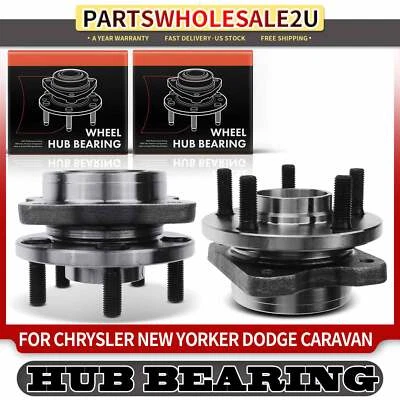 2x Conjunto de Rolamento de Cubo de Roda Frontal LH e RH para Chrysler LeBaron Dodge Caravan - Imagem 1 de 4