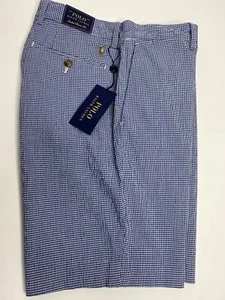 Polo Ralph Lauren Stretch klassische Passform vorne flach Gingham Herrenshorts • 30 * Neu mit Etikett - Bild 1 von 9