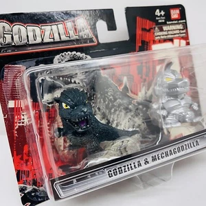 GODZILLA & MECHAGODZILLA Chibi Kaiju Mini Figures 2-Pack Toho Bandai 2013 - NEW - Picture 1 of 12
