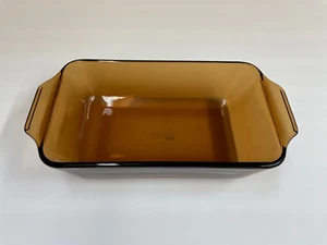Vintage 441 Anker Hocking Bernstein Glas Rechteck Backgeschirr Pfanne 5 Zoll x 9 - Bild 1 von 7