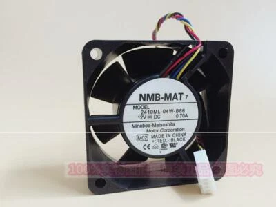 NMB 2410ML-04W-B86 fan 60x60x25mm 12V 0.70A 4Pin Case Cooling Fan - Image 1 of 2
