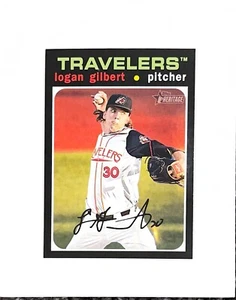 2020 Topps Heritage Minor League Logan Gilbert - Arkansas Travelers Mariners - Bild 1 von 1