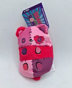 BEARS VS DONUTS PATCHWORK BEAR #072 COLLECTIBLE 4" BEAN BAG PLUSH NWT - Picture 1 of 3