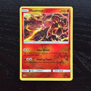 Heatmor 24/147 Pokemon Burning Shadows Sun & Moon Reverse Holo Uncommon Card NM - Picture 1 of 2
