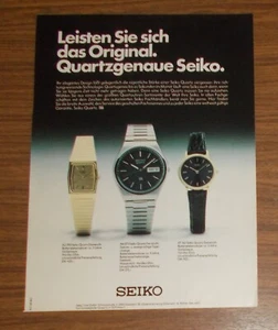 Seltene Werbung vintage SEIKO XU 290 XT 162 Damenuhren HA 077 Herrenuhr 1980 - Bild 1 von 1