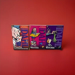 Roald DAHL - BOOKS - Matilda, The Witches, Charlie and The Chocolate Factory VGC - Foto 1 di 6