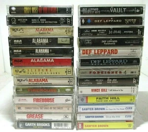 Lot (26) Audio Cassette Tapes - Classic Country & 80's Rock - Picture 1 of 1