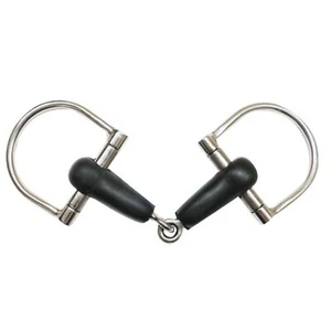D-RING BIT Stainless Steel with 4" Rubber Mouth Piece PONY Size Snaffle Bit - Picture 1 of 1
