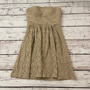 Vince Camuto Strapless Lace Pleated Aline Dress Size 8 Women’s - Picture 1 of 13