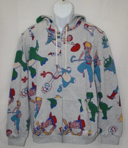 Disney Parks Toy Story Characters Allover Graphic Print Full Zip Jacket Sz M NEW - Picture 1 of 13