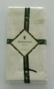 NIP Waterford Linens Ardmore White Damask Napkins (package of 4) - Picture 1 of 4