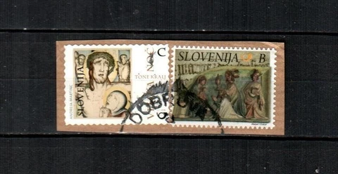 SLOVENIA Scott's 1031, 1148 ( 2v ) Easter, Christmas F/VF Used ( 2014/15 ) Cover