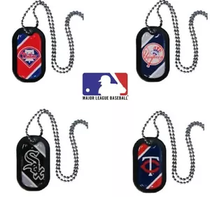 Necklace NEW Official MLB 28" Adjustable Dog Tag Color Men / Women CHOOSE TEAM - Picture 1 of 5