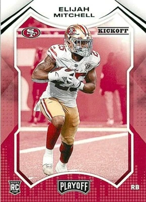 2021 Playoff Kickoff #292 Elijah Mitchell 49ERS RC - Image 1 of 2